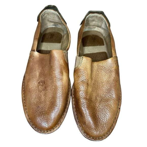 FRYE MONTAUK A LINE 80521 MENS BROWN LEATHER LOW TOP CASUAL LOAFERS SHOES sz 7 - Picture 5 of 12